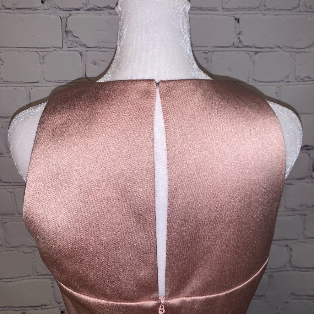 NWT BCBGENERATION Metallic Rose Flare Dress - Picture 6 of 7